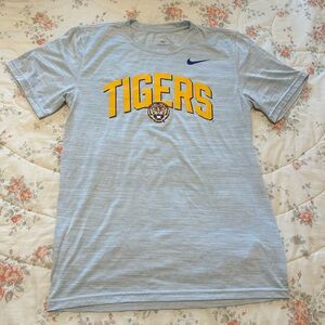 Nike Gray and Gold LSU Tigers Woman’s T-Shirt